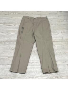 NEW WITH TAGS Tommy Hilfiger Men's Beige Solid Cotton Chino Pants SIZE 36X30 $78
